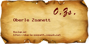 Oberle Zsanett névjegykártya
